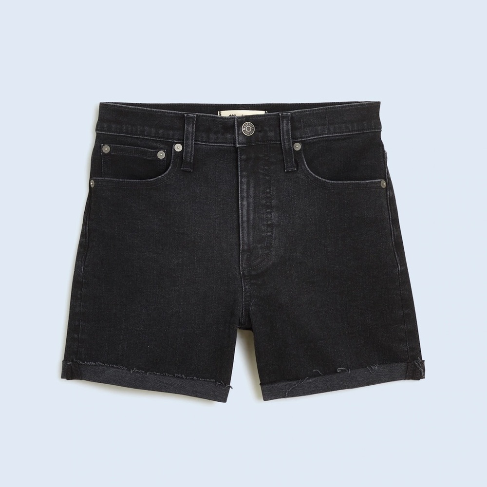 Madewell Black Denim Shorts | high rise | size 26